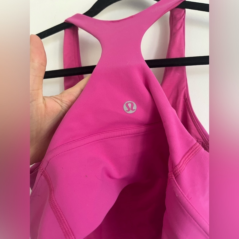 Lululemon Wunder Train Long-Line Bra Medium Support, C/D Cups Sonic Pink US 10 - Picture 3 of 4